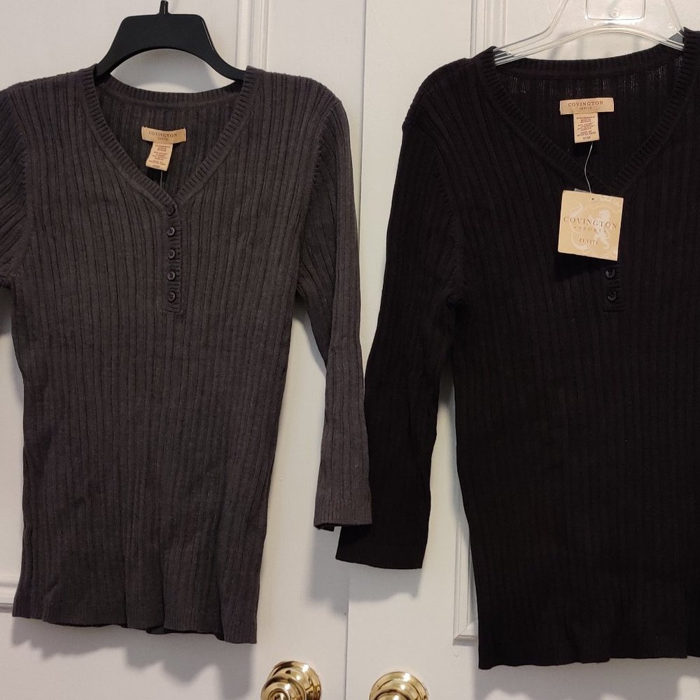 Brand New Women's V Neck Sweater (Gray)